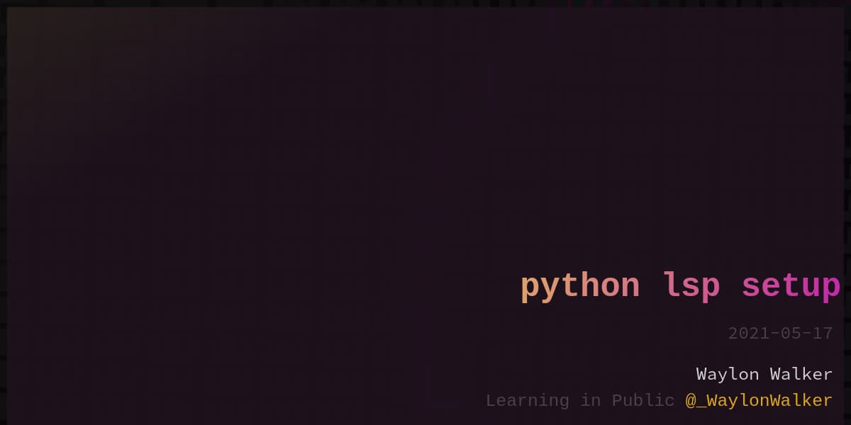 article cover for python lsp setup