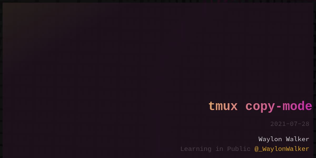article cover for Tmux Copy-Mode