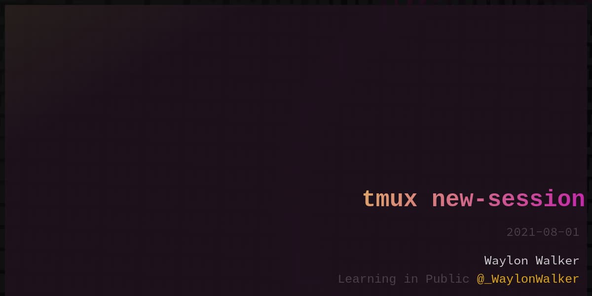 article cover for tmux new-session